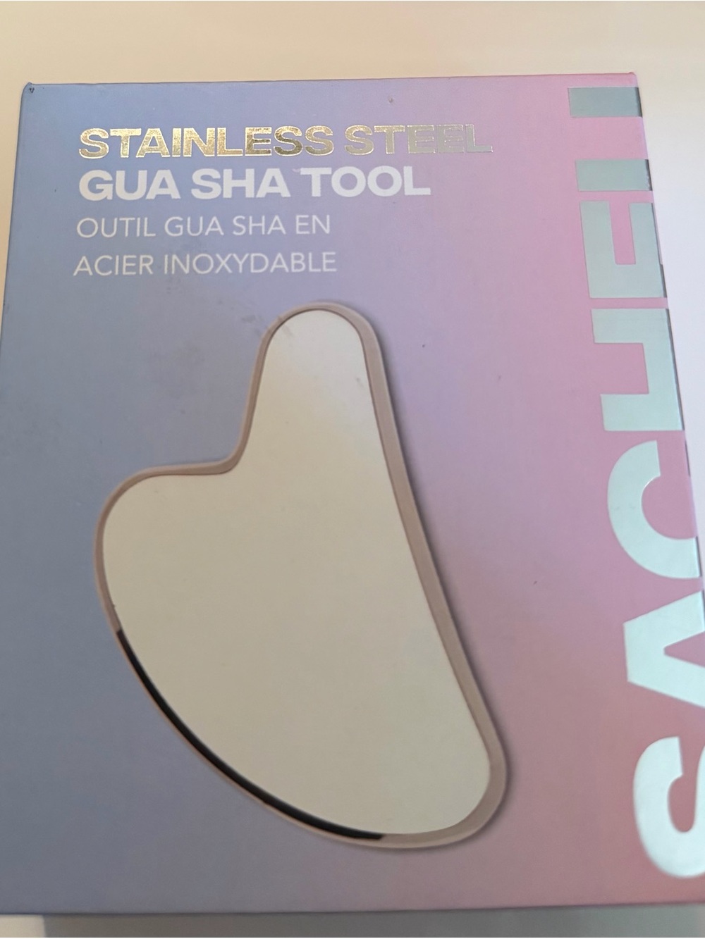 New Sacheu Stainless Steel Gua Sha Tool - Rose Gold Finish